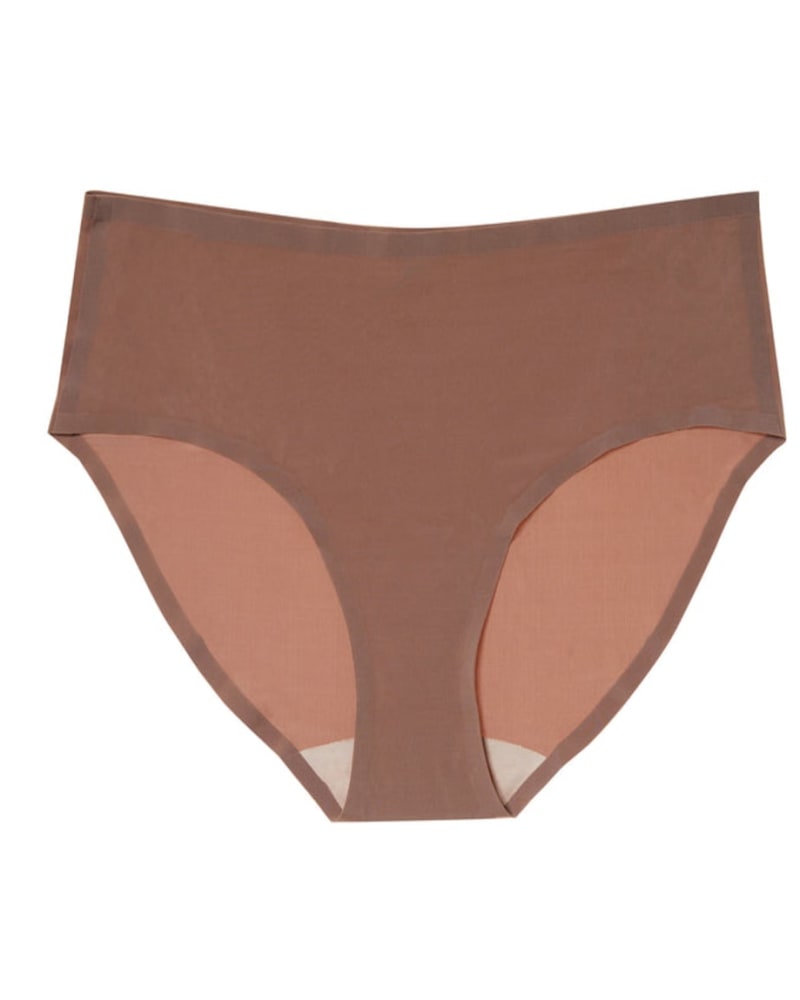 Front of a size 3X/4X No Brainer High-Rise Panties in Toffee by Uwila Warrior. | dia_product_style_image_id:274329